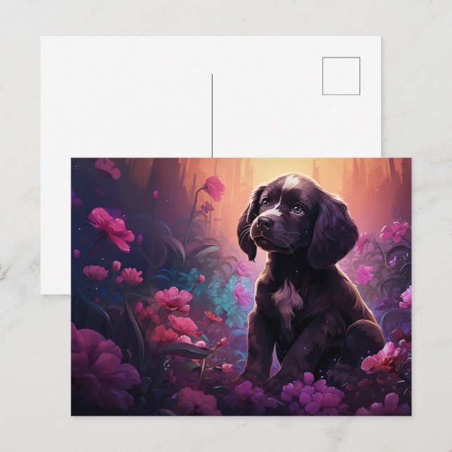 Carte postale Cuddly Canine Postcard (Front/Back)
