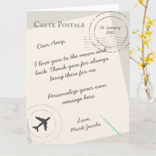 Carte Postale  custom message personal love note Card