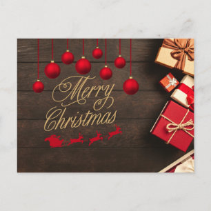 Carte postale de voeux de Noël Ornate Vintage Postcard