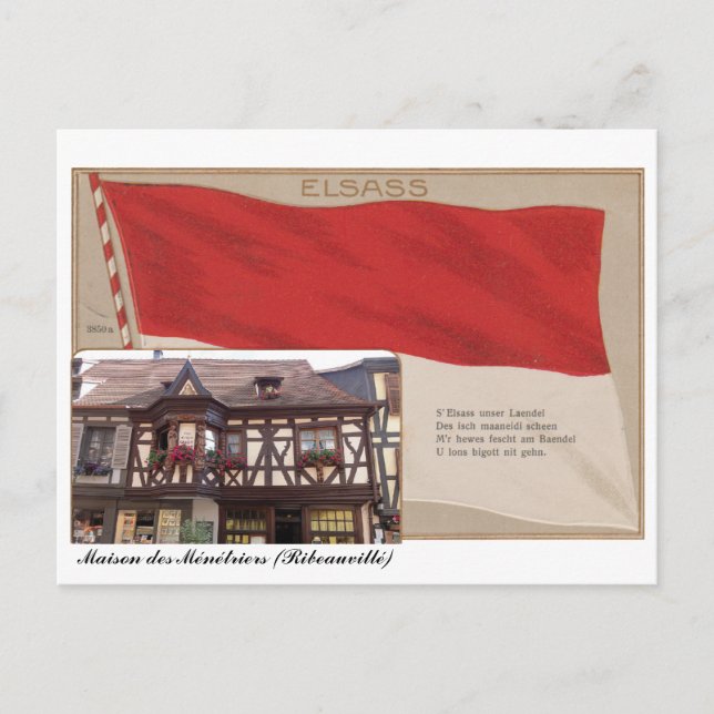 Carte postale "Elsass" Maison des Ménétriers Postcard (Front)