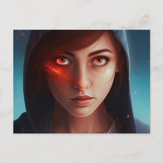 Carte postale fille super-heros postcard (Front)