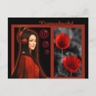 carte postale fleur coquelicot postcard