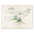 Carte Postale Forget Me Not French Script Bird Tis