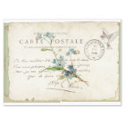 Carte Postale Forget Me Not French Script Bird