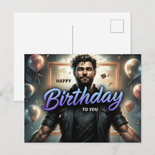 Carte Postale Happy Birthday 2026 -6 Postcard