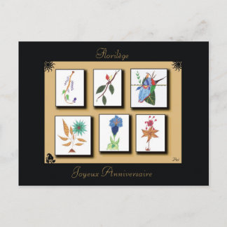 carte postale Joyeux Anniversaire Florilège Postcard