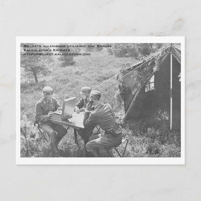 Carte postale Soldats Enigma Postcard (Front)