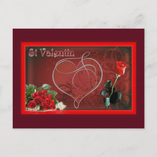 Carte postale st valentin amour postcard