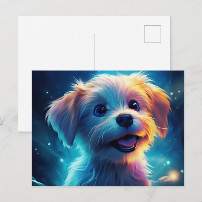 Carte postale The Sweet and Cuddly Pup Postcard (Front/Back)