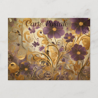 Carte Postale , Vintage Floral 9 Postcard
