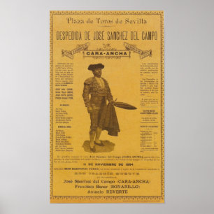 Cartel para la despedida del torero Bull Fighter Poster