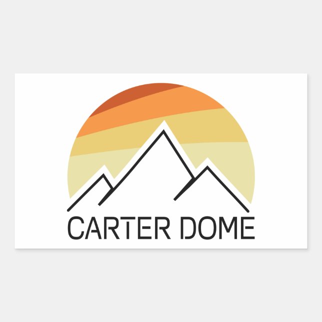 Carter Dome New Hampshire Retro Rectangular Sticker (Front)