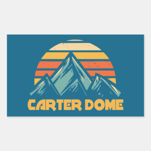 Carter Dome New Hampshire Retro Turquoise Rectangular Sticker