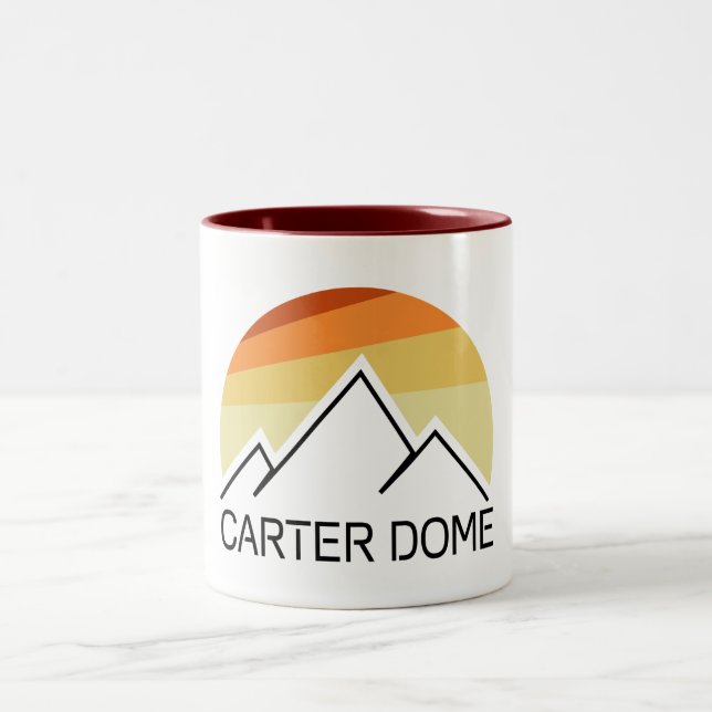 Carter Dome New Hampshire Retro Two-Tone Coffee Mug (Center)