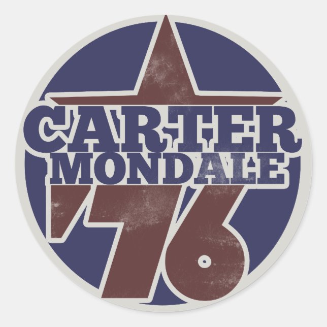 Carter Mondale 76 Classic Round Sticker (Front)