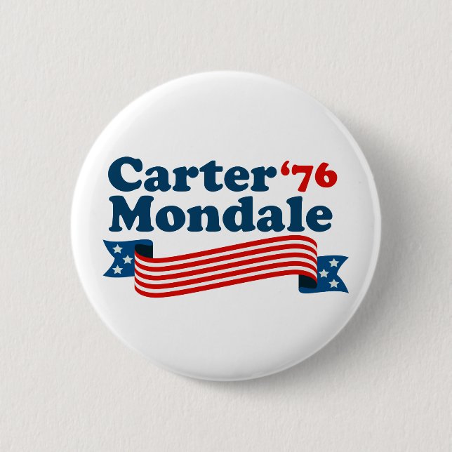 Carter Mondale '76 Retro Election 6 Cm Round Badge (Front)