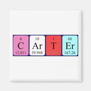 Carter periodic table name magnet