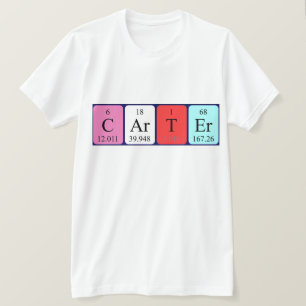 Carter periodic table name shirt