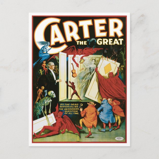 Carter The Great ~ Do The Dead Materialise? Postcard (Front)