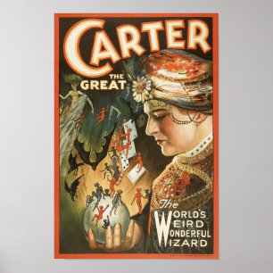 Carter The Great - Vintage Magician Print