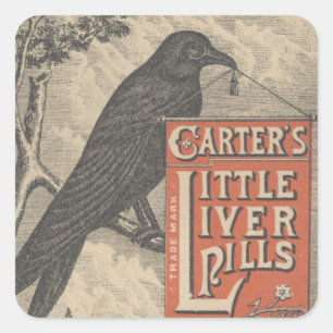 Carter's Little Liver Pills Ephemera Square Sticker