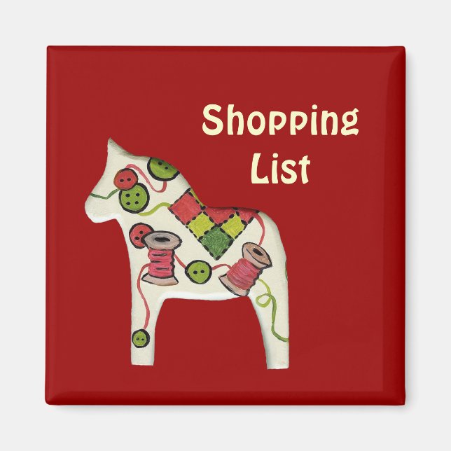 Carter's shopping list magnet (Front)