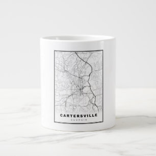 Cartersville Map Large Coffee Mug