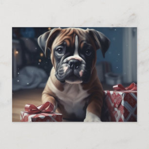 Cartes Postales Puppy Noël Postcard