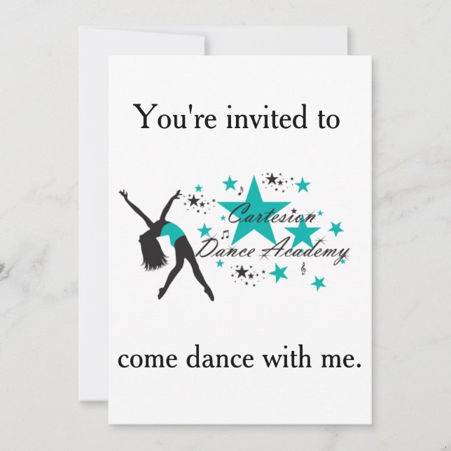 Cartesion Dance Party Invitation (Front)