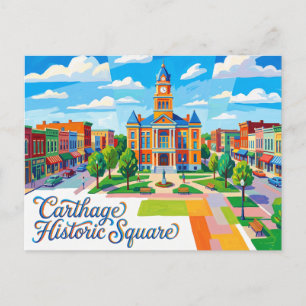 Carthage Historic Square Missouri Postcard