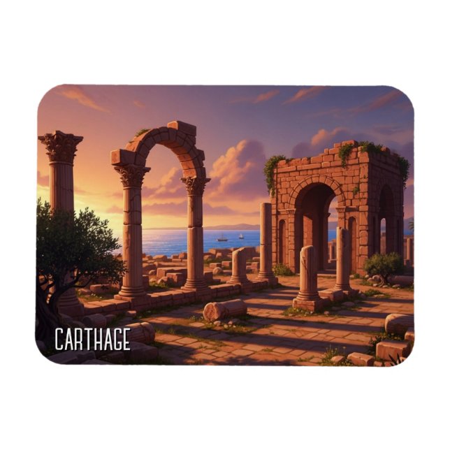 Carthage Tunisia Travel Magnet (Horizontal)