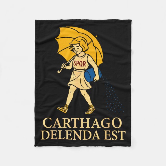 Carthago Delenda Est Funny Roman History Attire (s Fleece Blanket (Front)