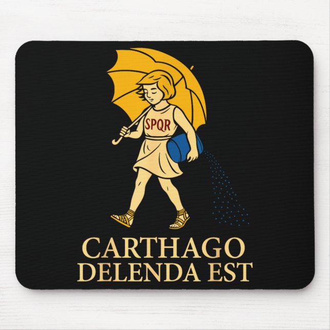 Carthago Delenda Est Funny Roman History Attire (s Mouse Pad (Front)