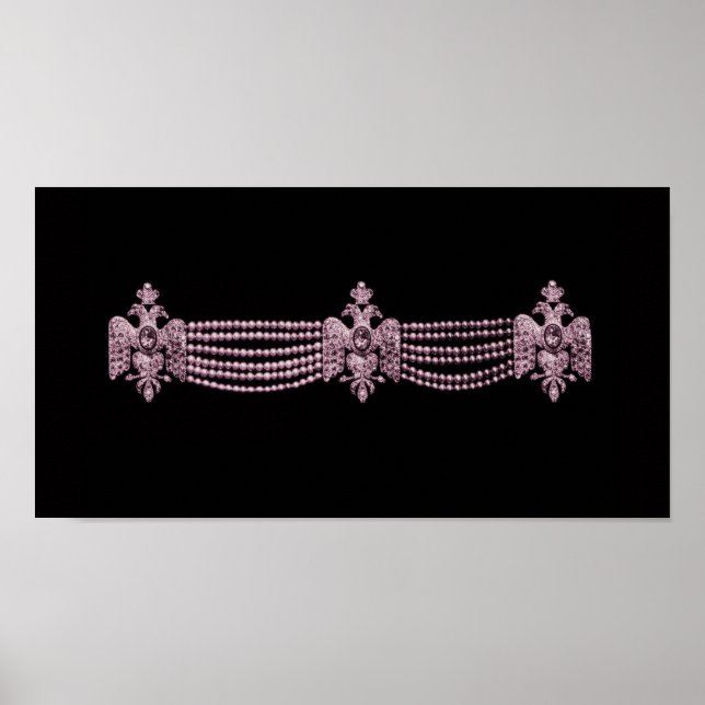 Cartierr Pink Necklace ~ Print Poster (Front)