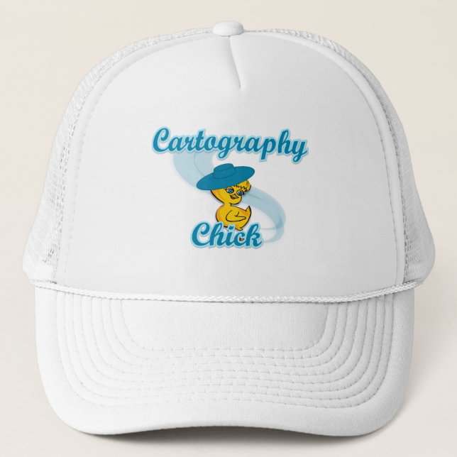 Cartography Chick #3 Trucker Hat (Front)