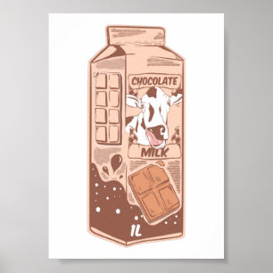 Carton of chocolate milk poster