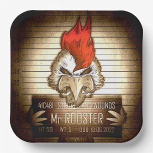 Carton Plates Mr. Rooster Vintage