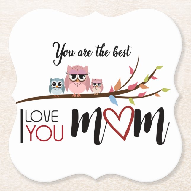 Cartons "mother's day" paper coaster (Front)