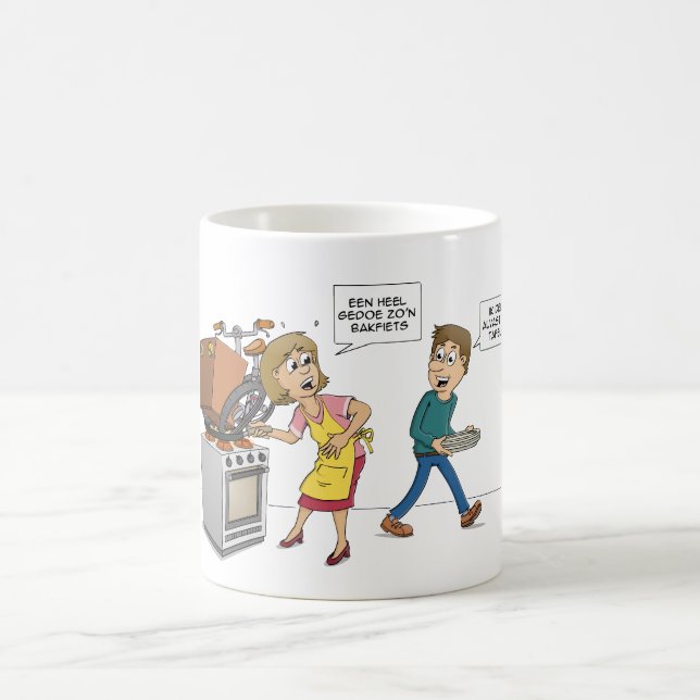 Cartoon: A whole thing of such a brick bike Coffee Mug (Center)