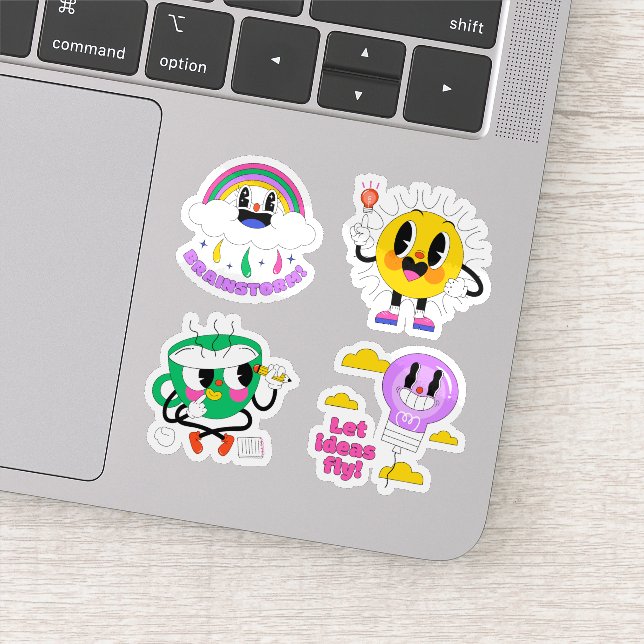 Cartoon acid Idea sticker set (Detail)