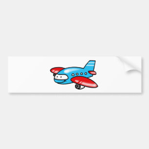 cartoon aeroplane bumper sticker
