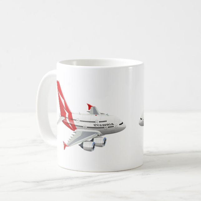 Cartoon aeroplane coffee mug (Front Left)