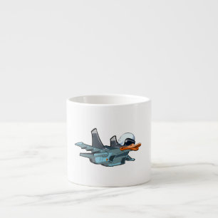 Cartoon aeroplane espresso cup