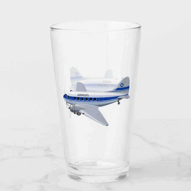Cartoon aeroplane glass (Front)