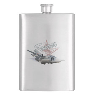 Cartoon aeroplane hip flask