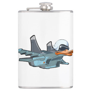 Cartoon aeroplane hip flask