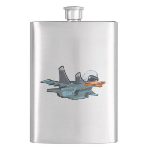 Cartoon aeroplane hip flask