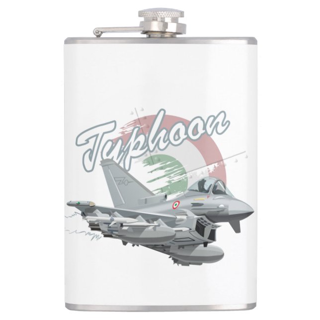 Cartoon aeroplane hip flask (Front)
