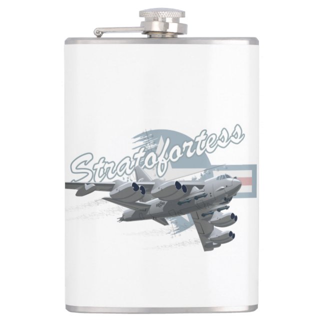 Cartoon aeroplane hip flask (Front)