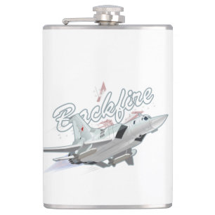 Cartoon aeroplane hip flask